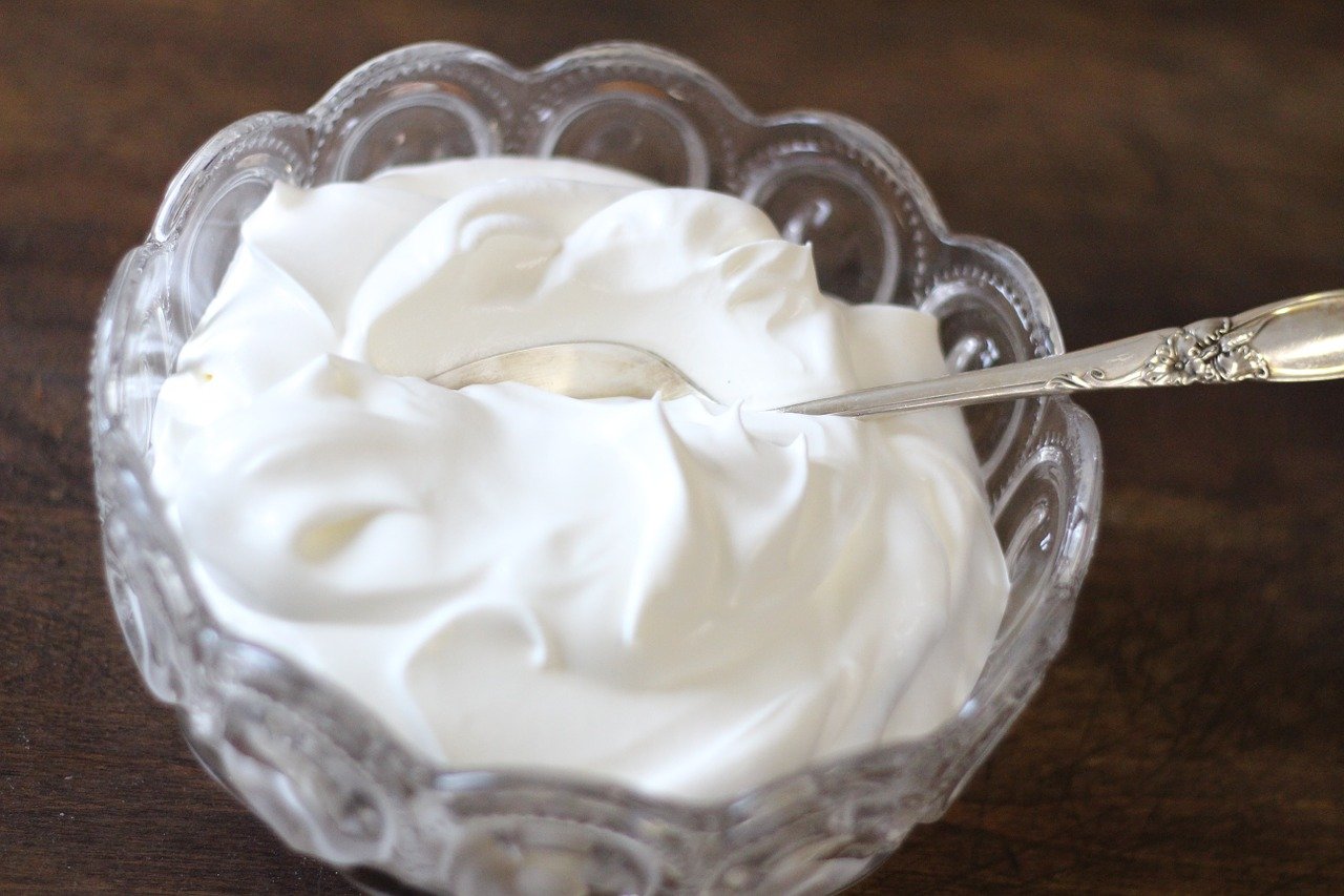 whipped cream, cream, fat