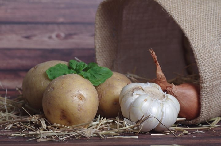 potatoes, potato, garlic